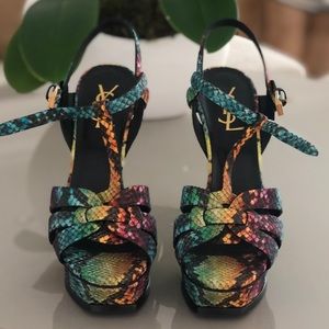 Limited edition YSL snake skin tribute sandal